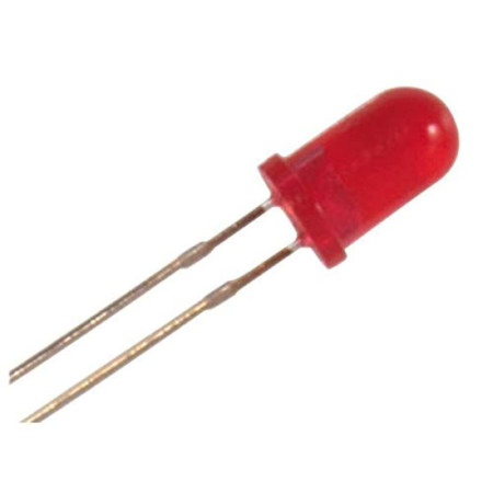 5mm Red LED (5 Pieces) | Diffused Red Indicator LEDs for Arduino